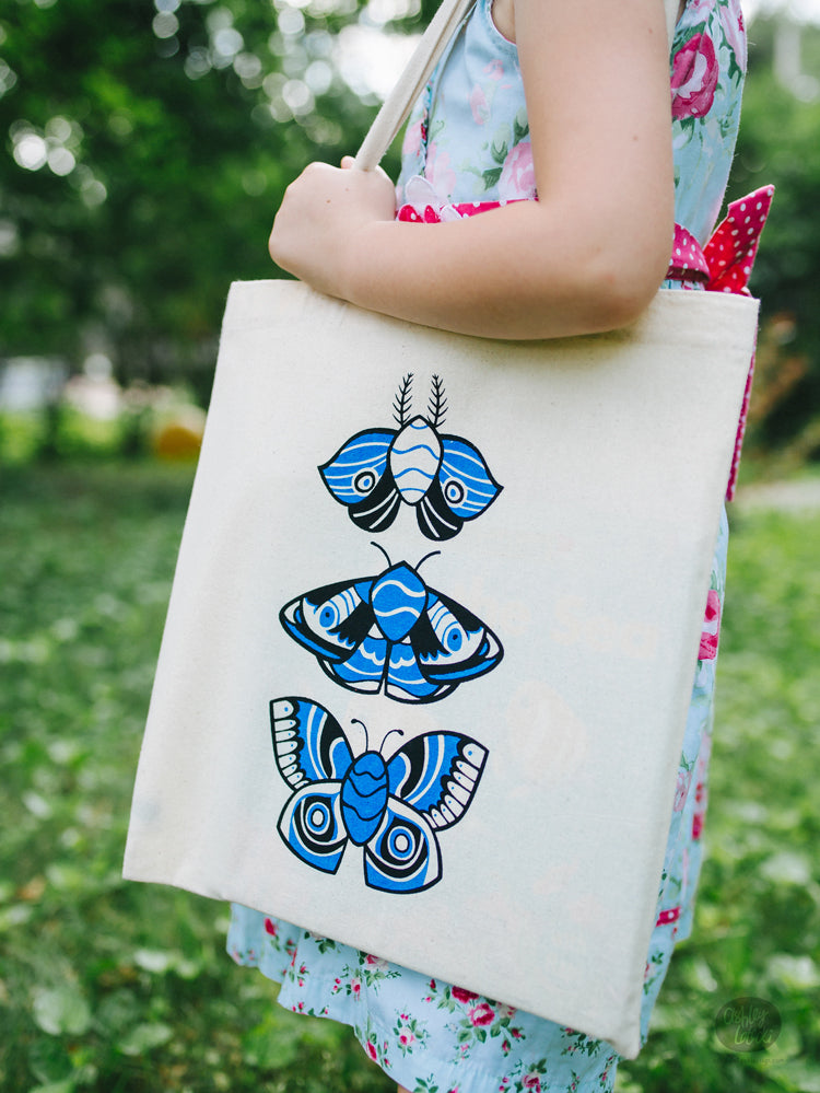 Moth Collection Tote Bag – Tiny Beast Designs