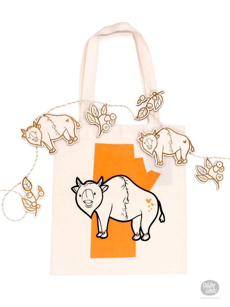 Bison x Manitoba - Tote Bag – Ashley Lotecki Design